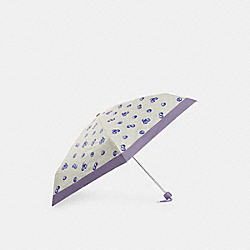 Mini Umbrella In Signature Blueberry Print - CR908 - Silver/Chalk/Light Violet