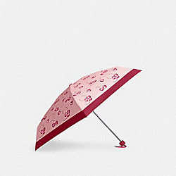 COACH CR909 Mini Umbrella In Cherry Print IM/FLOWER PINK/BRIGHT VIOLET