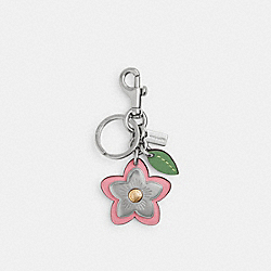 Wildflower Bag Charm - CR925 - Silver/Flower Pink Multi