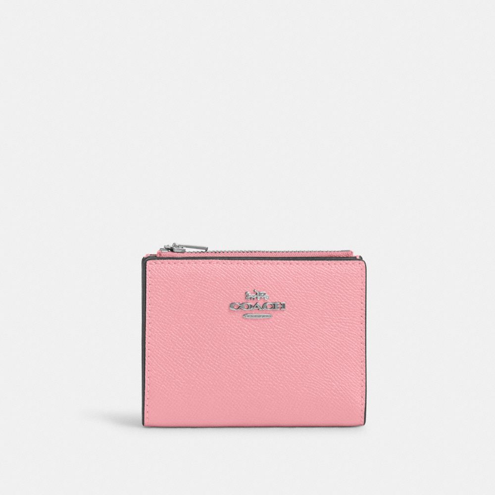 COACH CR983 Bifold Wallet SILVER/FLOWER PINK