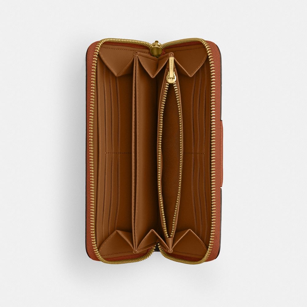 ACCORDION 馬車主題圖案印花拉鍊皮夾