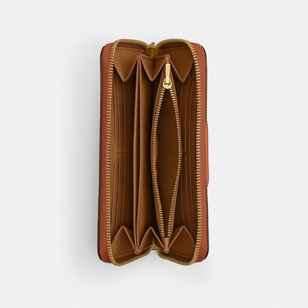 ACCORDION 馬車主題圖案印花拉鍊皮夾