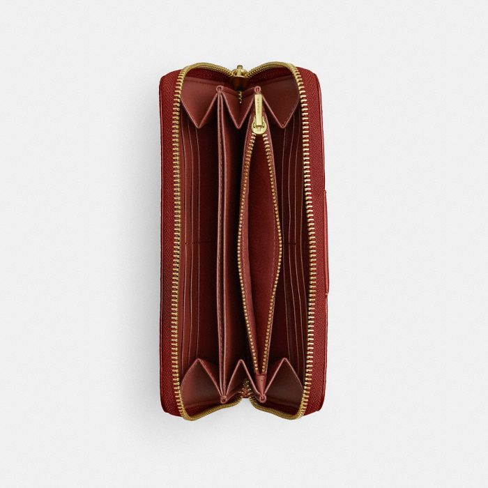 ACCORDION ZIP WALLET IN COLORBLOCK SIGNATURE CANVAS