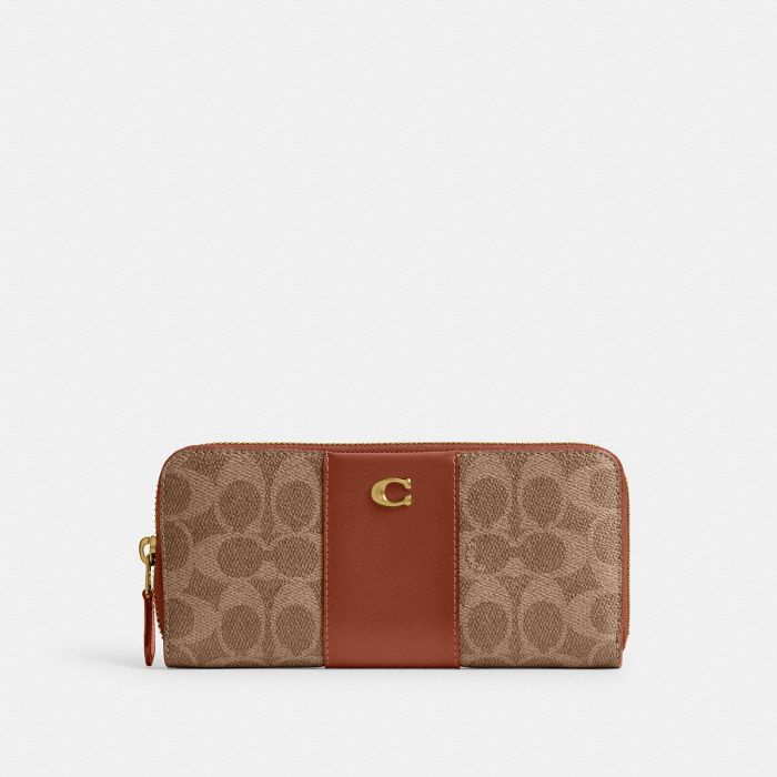 ESSENTIAL SLIM ACCORDION ZIP WALLET IN SIGNATURE CANVAS