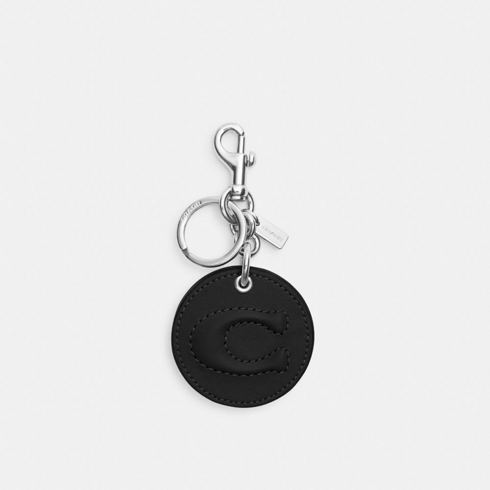 Mirror Bag Charm With Signature - CS060 - Silver/Black