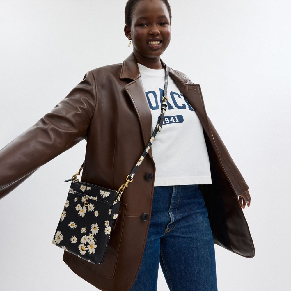 KITT MESSENGER 花卉印花斜背手袋