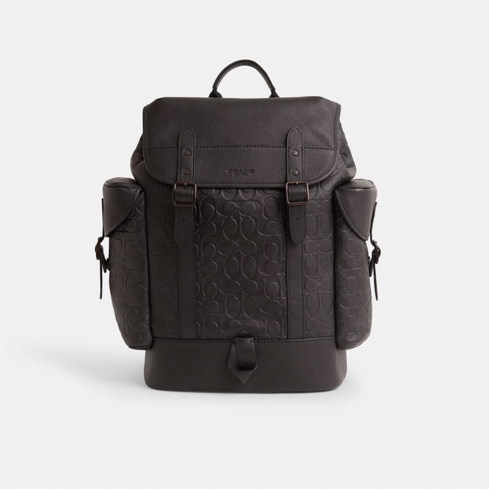 Restored Hitch Backpack In Signature Leather - CS152 - Black