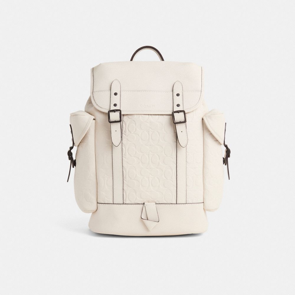 Restored Hitch Backpack In Signature Leather - CS152 - Chalk