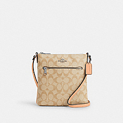 Mini Rowan File Bag In Signature Canvas - CS182 - Sv/Light Khaki/Faded Blush