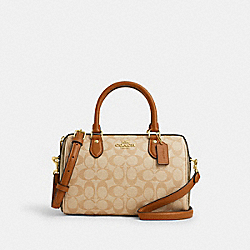 COACH CS185 Rowan Satchel In Blocked Signature Canvas IM/LIGHT KHAKI/KHAKI MULTI