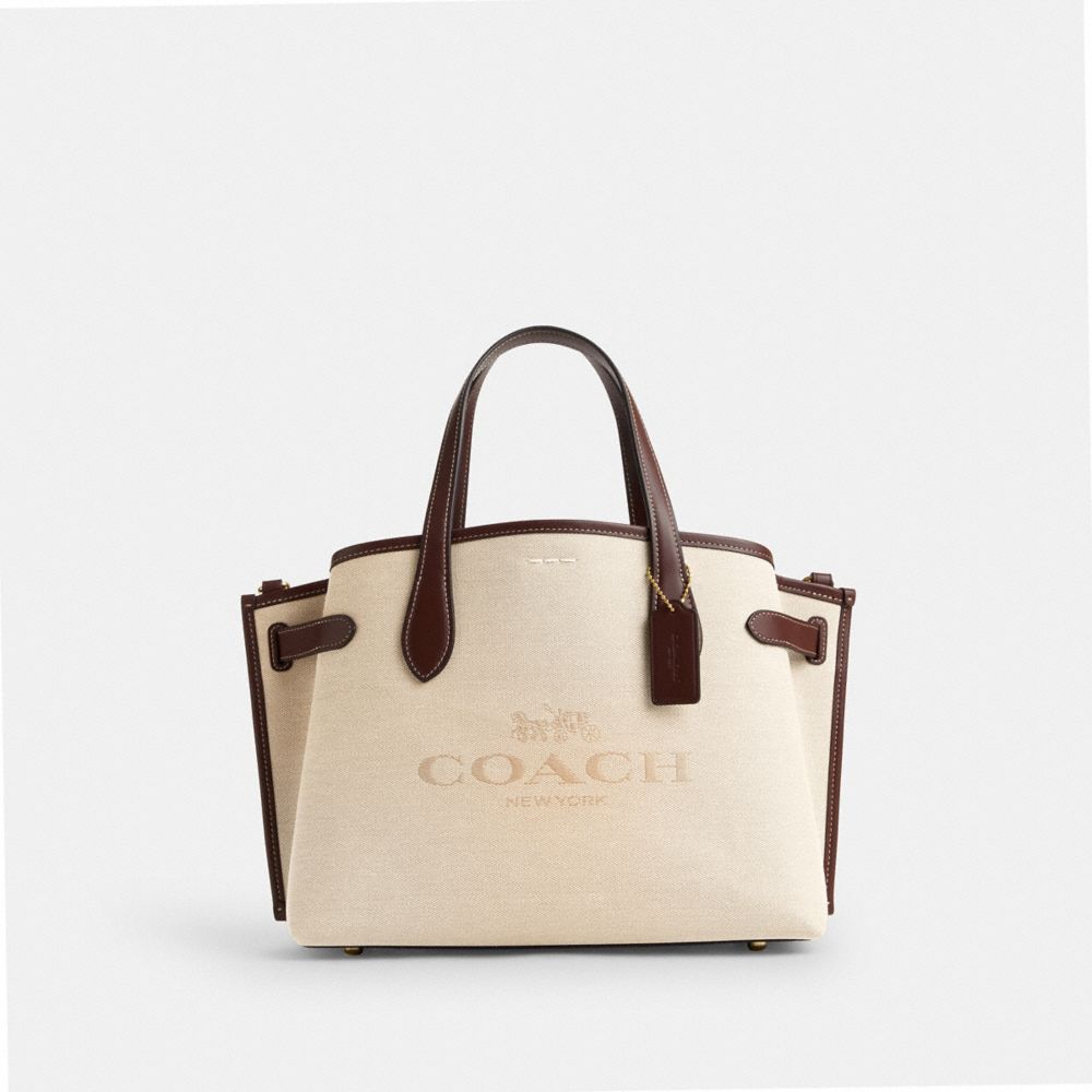 COACH&reg;,Hanna Carryall Bag With Coach,Gold/Natural Multi