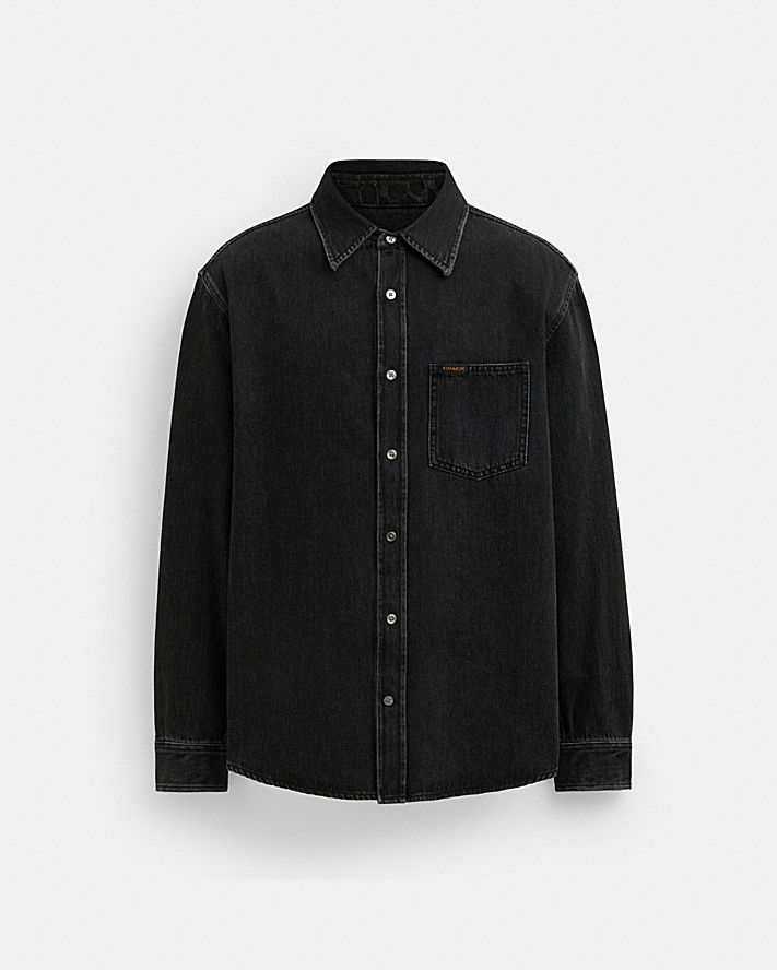 BLACK DENIM SHIRT IN ORGANIC COTTON BLACK DENIM SHIRT IN ORGANIC COTTON