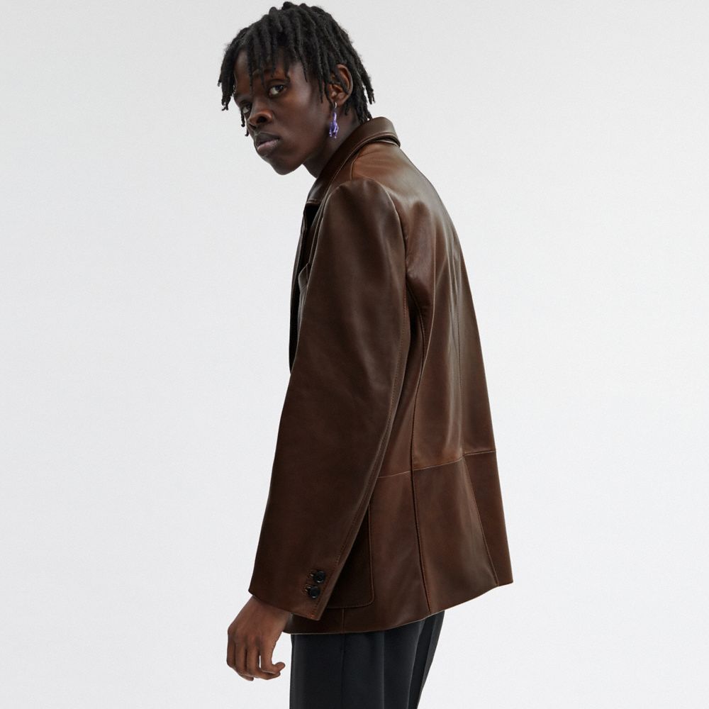 HERITAGE C 皮革西裝外套