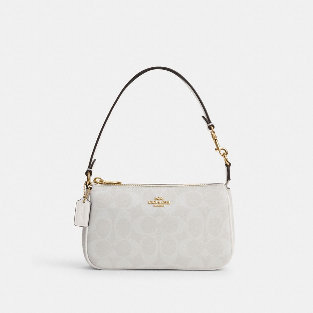 COACH CS442 Nolita 19 In Signature Canvas Gold/Chalk/Glacierwhite