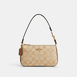 Nolita 19 In Blocked Signature Canvas - CS444 - Gold/Light Khaki/Ivory Multi