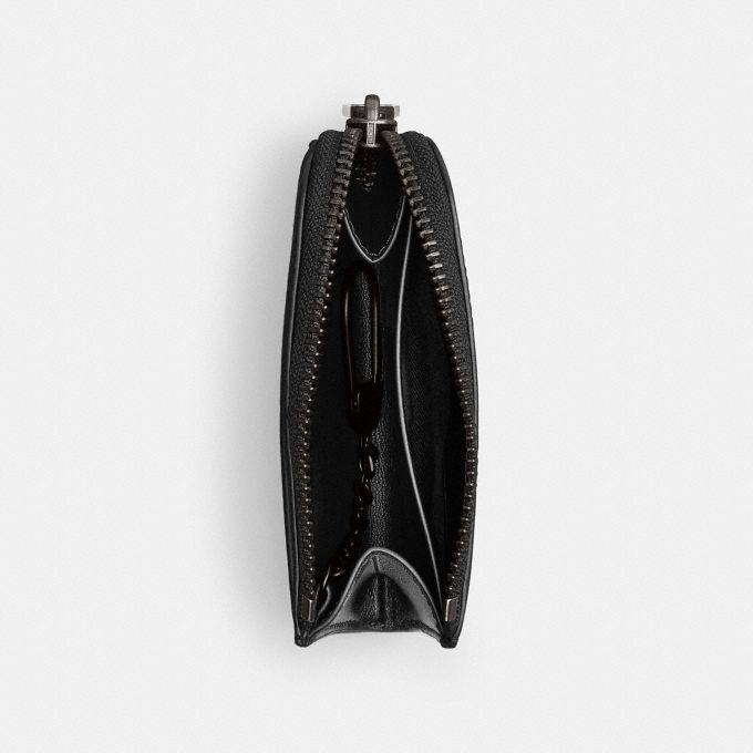 L-ZIP KEY CASE IN SIGNATURE  - COACH Official Site Official page