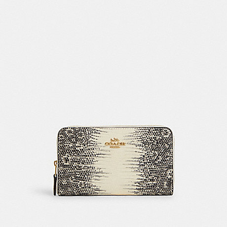 COACH CS591 Medium Id Zip Wallet Gold/Natural