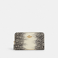 Medium Id Zip Wallet - CS591 - Gold/Natural