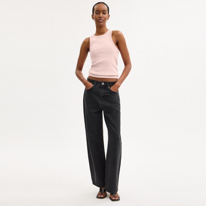 RIBBED COACH SCRIPT TANK TOP