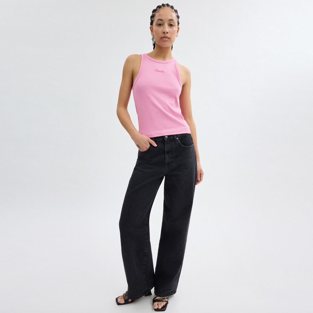RIBBED SIGNATURE TANK TOP