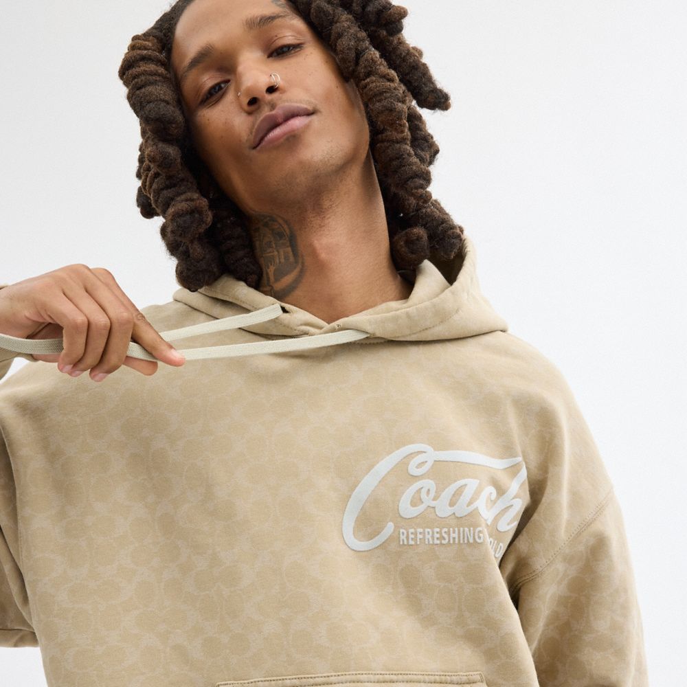 SIGNATURE LONG SLEEVE RELAXED AMERICANA PULLOVER HOODIE