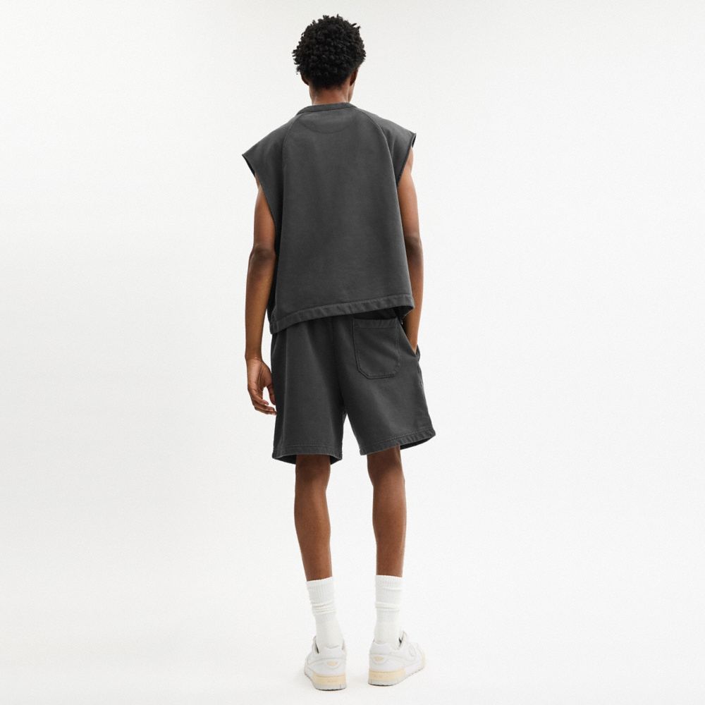 SLEEVELESS GARMENT DYE CREWNECK