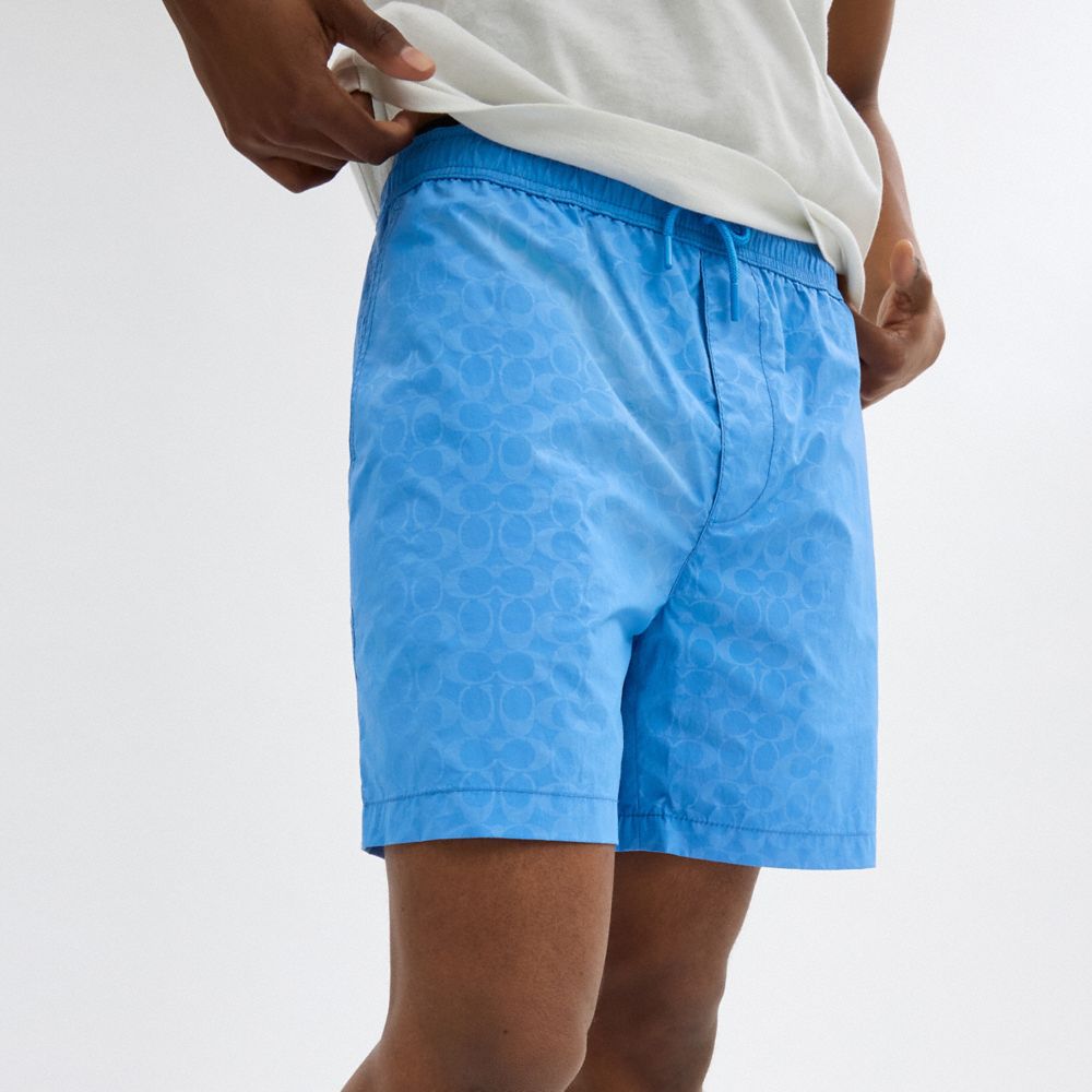 回收尼龍面料單色短褲