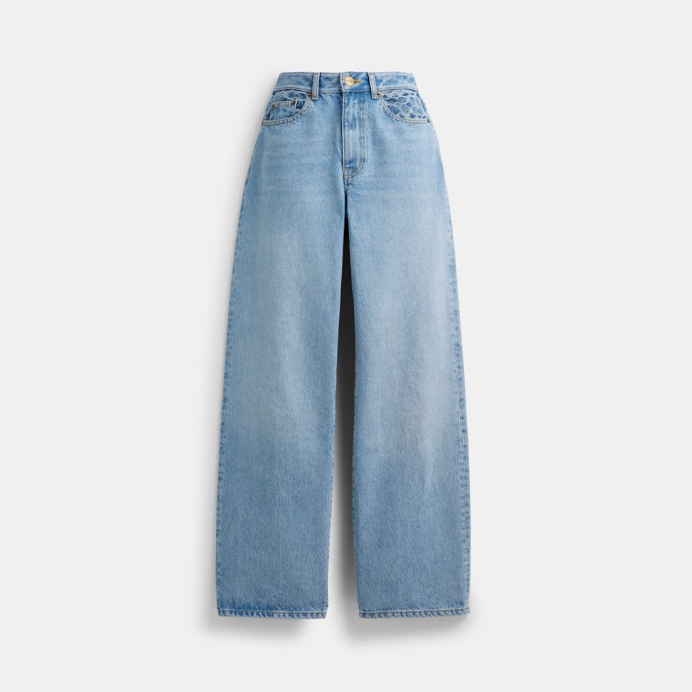 COACH&reg;,Loose Fit Jeans,Blue