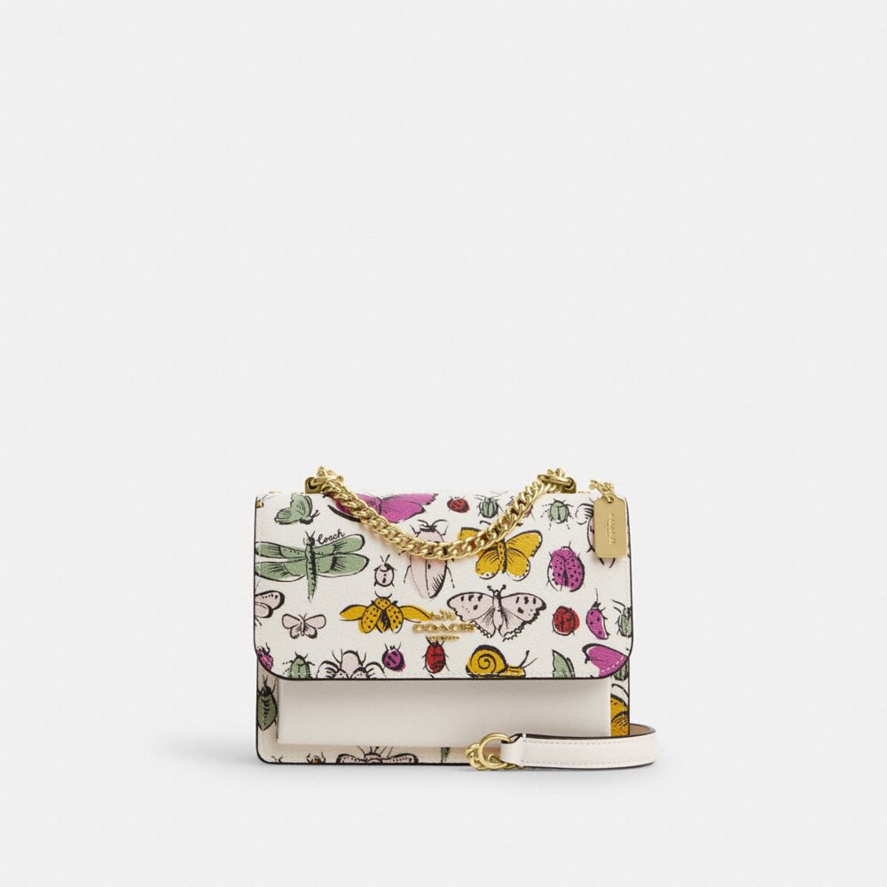 Mini Klare Crossbody With Creature Print - CT259 - Gold/Chalk Multi