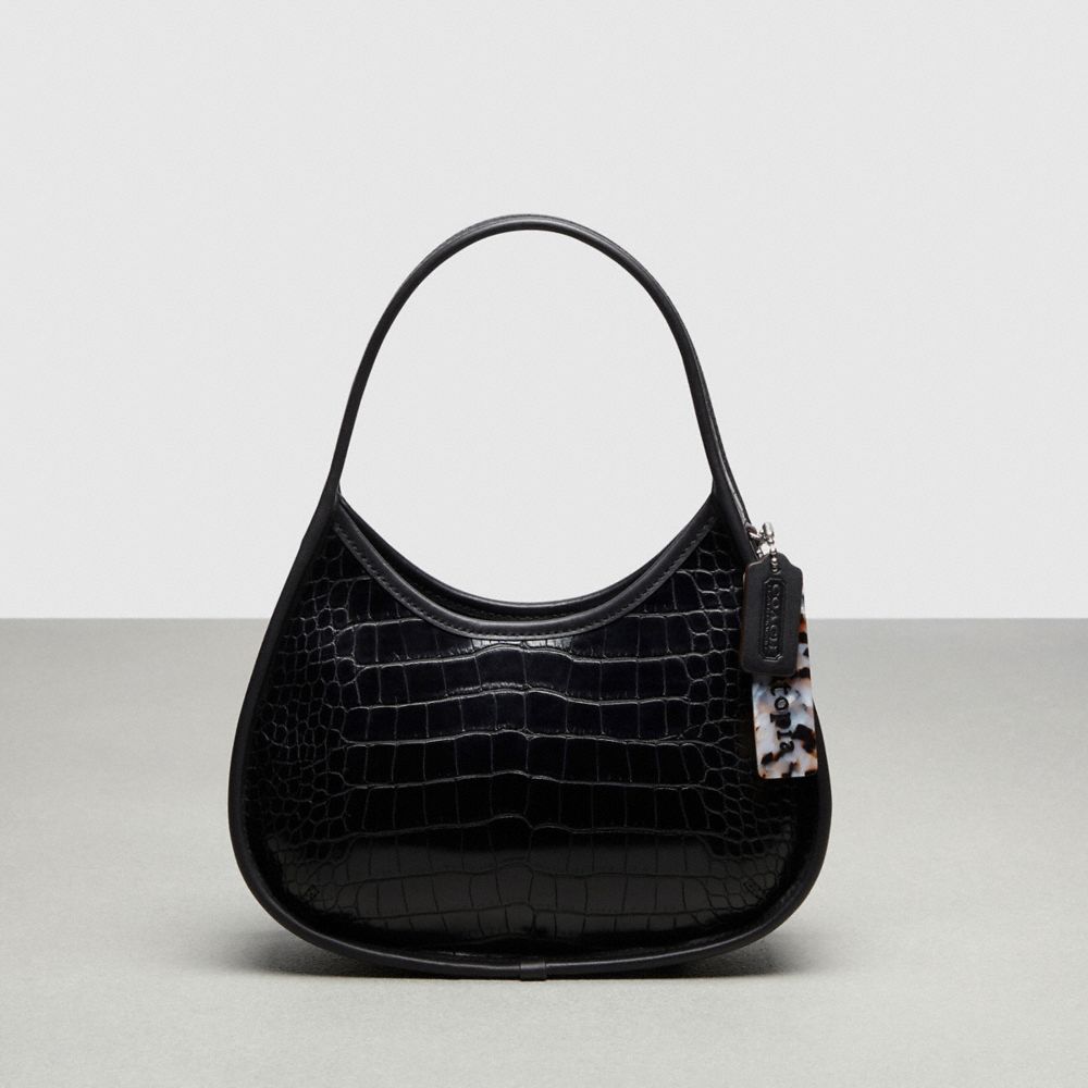 Ergo Bag In Croc Embossed Coachtopia Leather - CT272 - Black