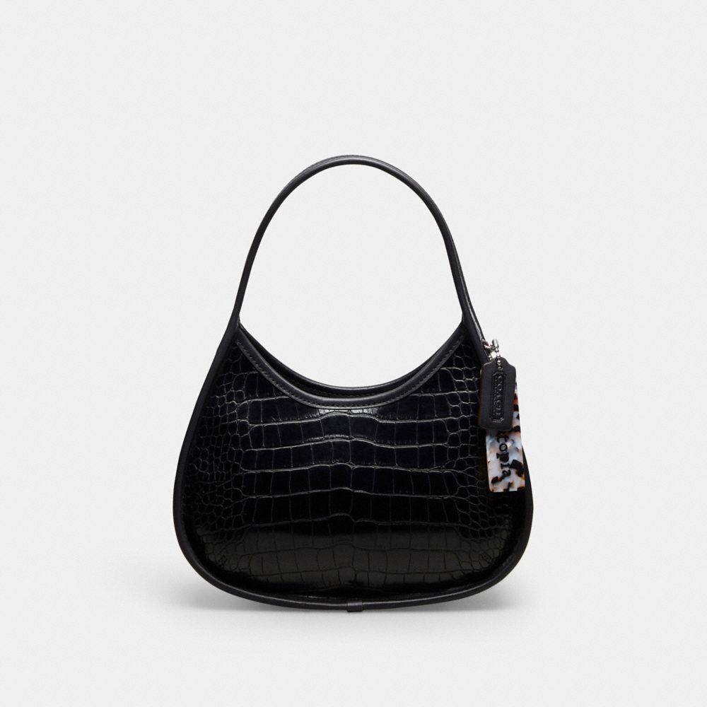 COACH CT272 Ergo Bag In Croc Embossed Coachtopia Leather Black