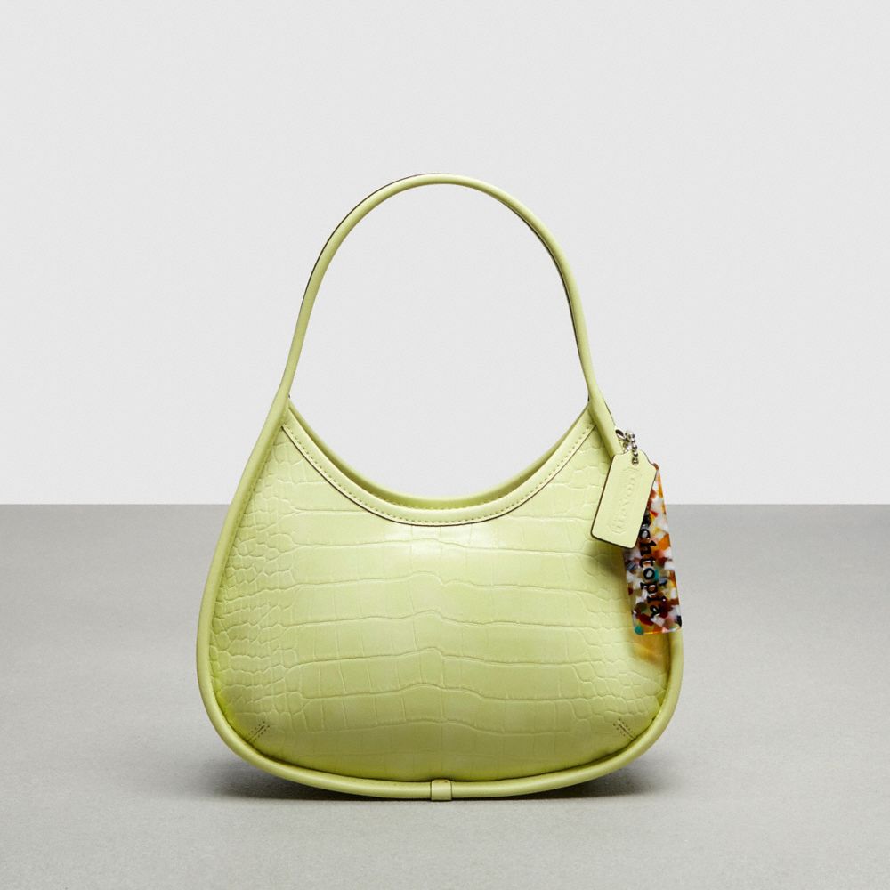 COACH CT272 Ergo Bag In Croc Embossed Coachtopia Leather Pale Lime