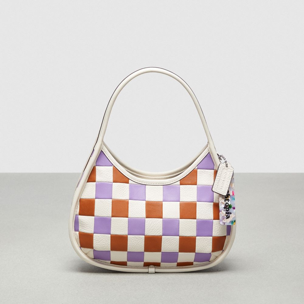 COACH CT273 Ergo Bag In Tri Color Checkerboard Upcrafted Leather CANYON/CHALK/IRIS