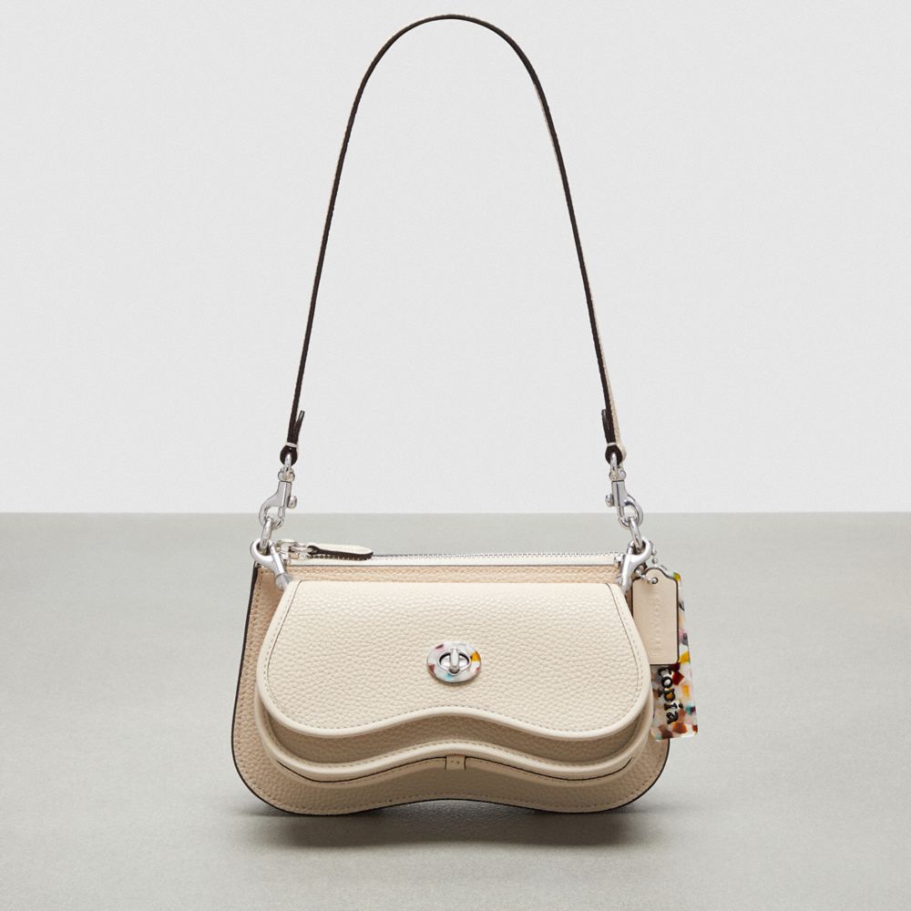 COACH CT381 Wavy Double Pouch Bag CLOUD