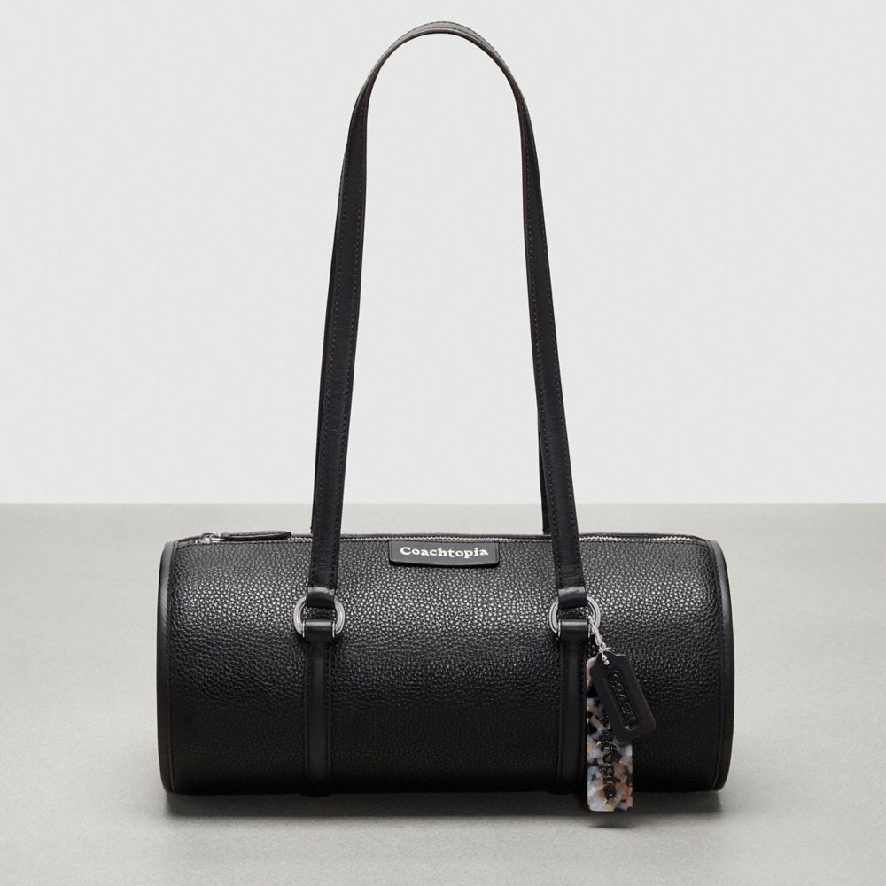 COACH CT382 Barrel Bag In Pebbled Coachtopia Leather BLACK