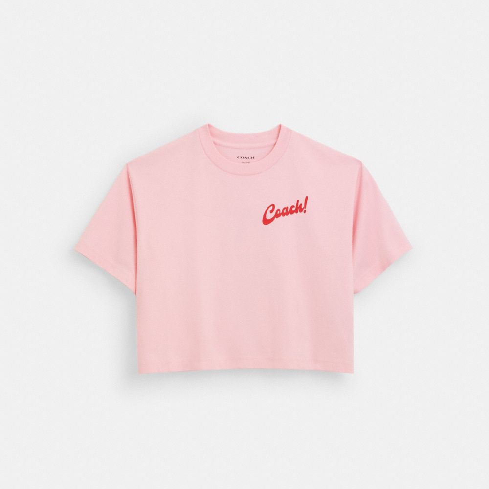 COACH&reg;,Ice Cream Boardwalk Cropped T-Shirt,Pink
