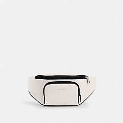 Racer Belt Bag In Leather - CT713 - Sv/Chalk/Maple