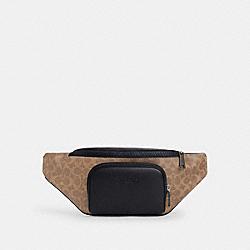 Racer Belt Bag In Signature - CT714 - Qb/Tan/Black