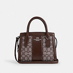 Andrea Carryall Bag In Signature Jacquard - CT766 - Sv/Oak/Maple