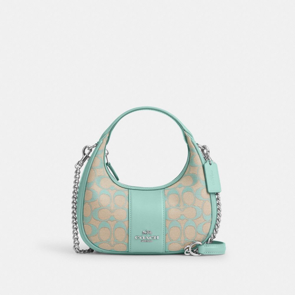 COACH CT773 Carmen Mini Crossbody In Signature Jacquard SV/FADED BLUE