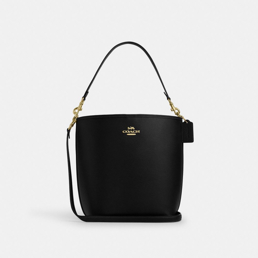 COACH CT803 City Large Bucket Bag GOLD/BLACK