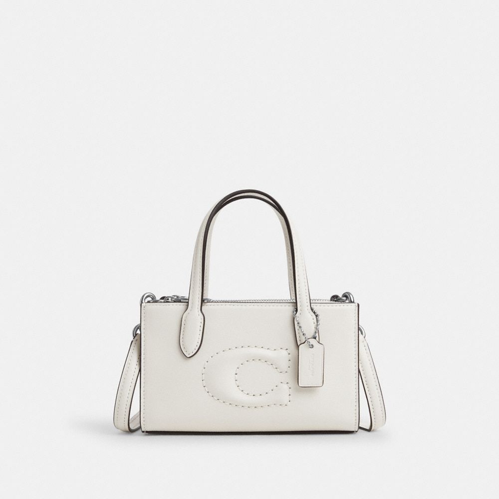 COACH CT804 Nina Mini Tote Bag SILVER/CHALK