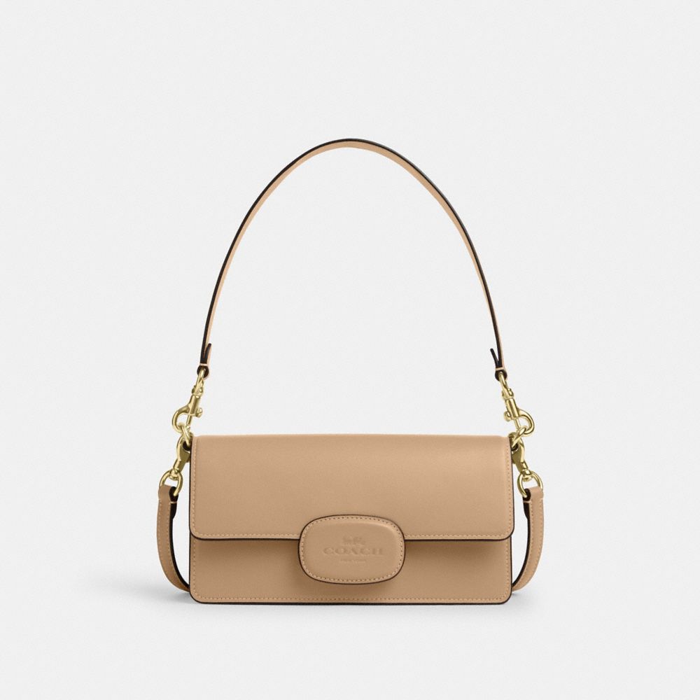 COACH CT851 Eliza Flap Crossbody With Leather Covered Closure IM/TAN