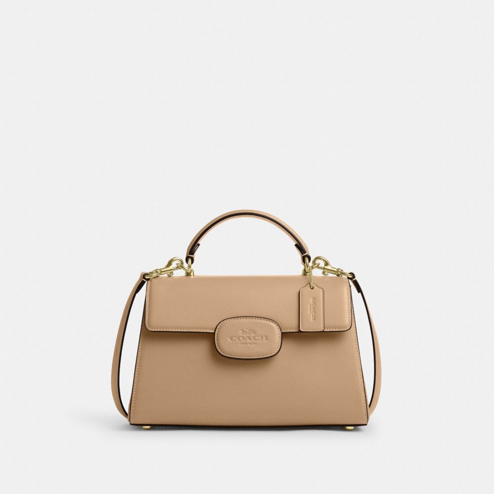 COACH CT852 Eliza Top Handle With Leather Covered Closure IM/TAN