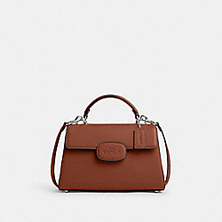 Eliza Top Handle With Leather Covered Closure - CT852 - Sv/Redwood