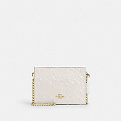 Slim Crossbody In Signature Leather - CT869 - Gold/Chalk