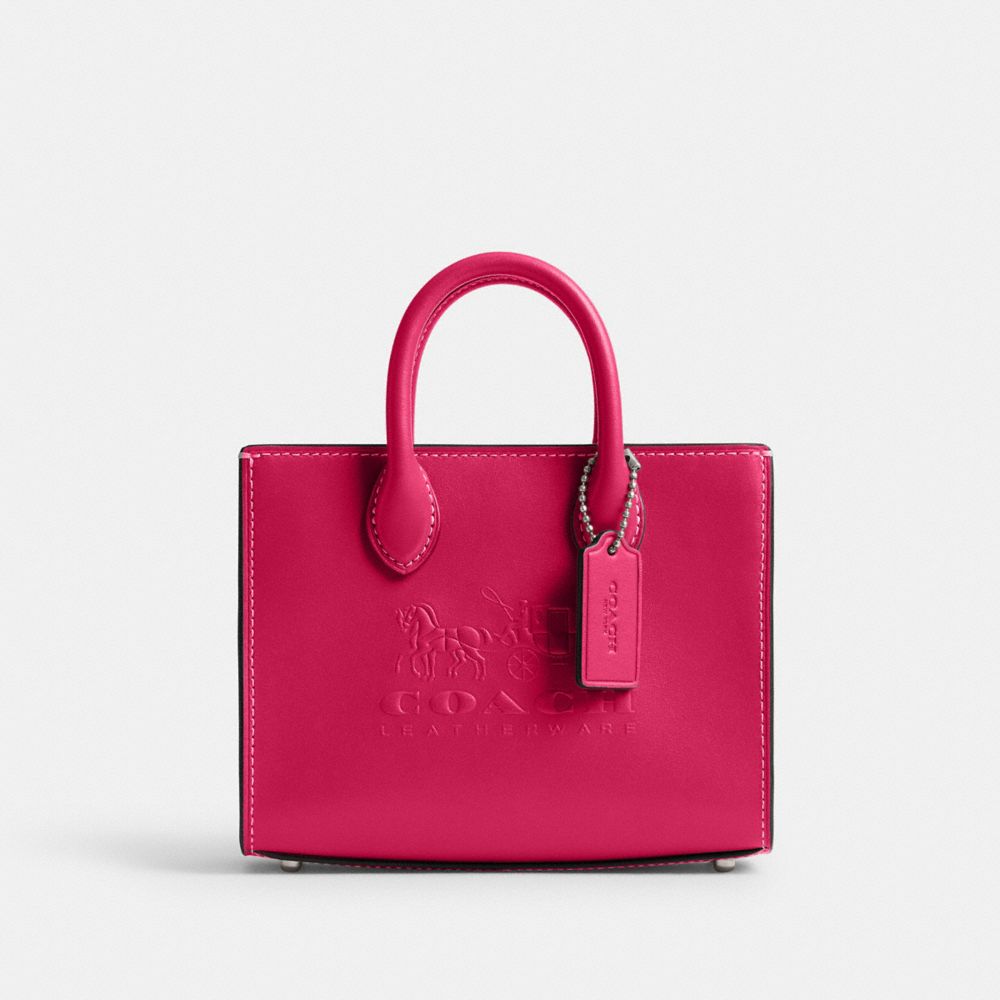 COACH CT889 Ace Tote Bag 17 SILVER/DRAGONFRUIT