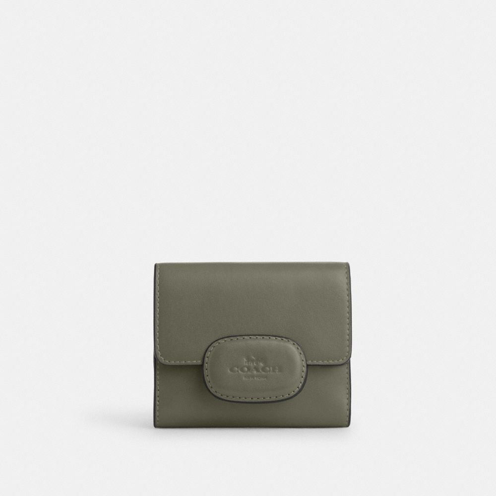 Eliza Small Wallet With Leather Covered Closure - CT985 - Gunmetal/Military Green