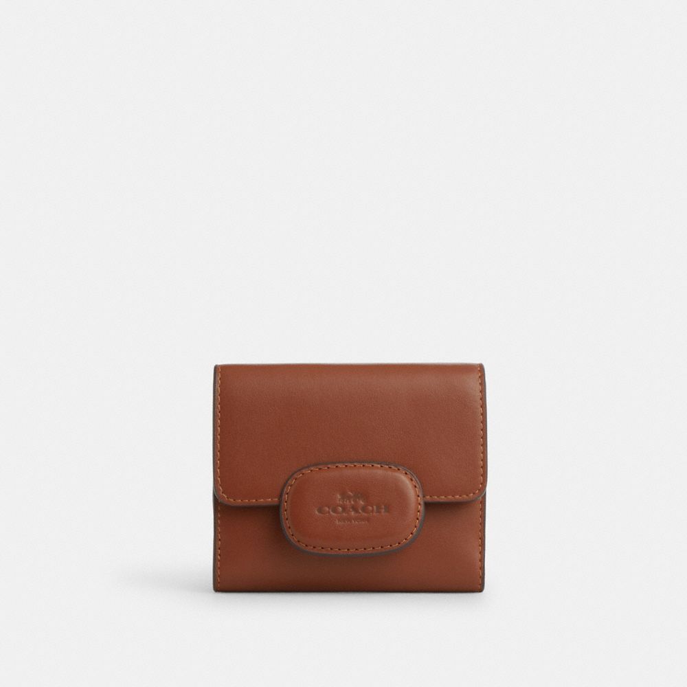 Eliza Small Wallet With Leather Covered Closure - CT985 - Sv/Redwood
