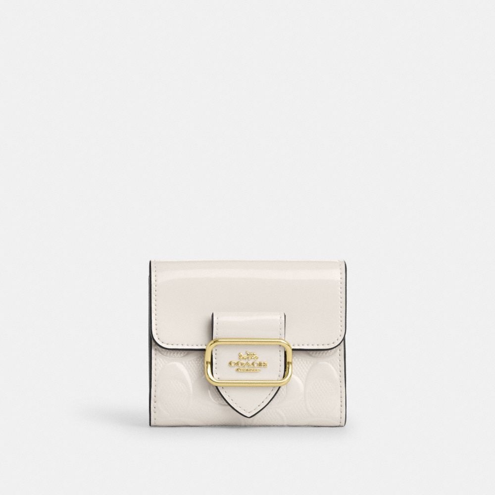 COACH CT987 Small Morgan Wallet In Signature Leather GOLD/CHALK